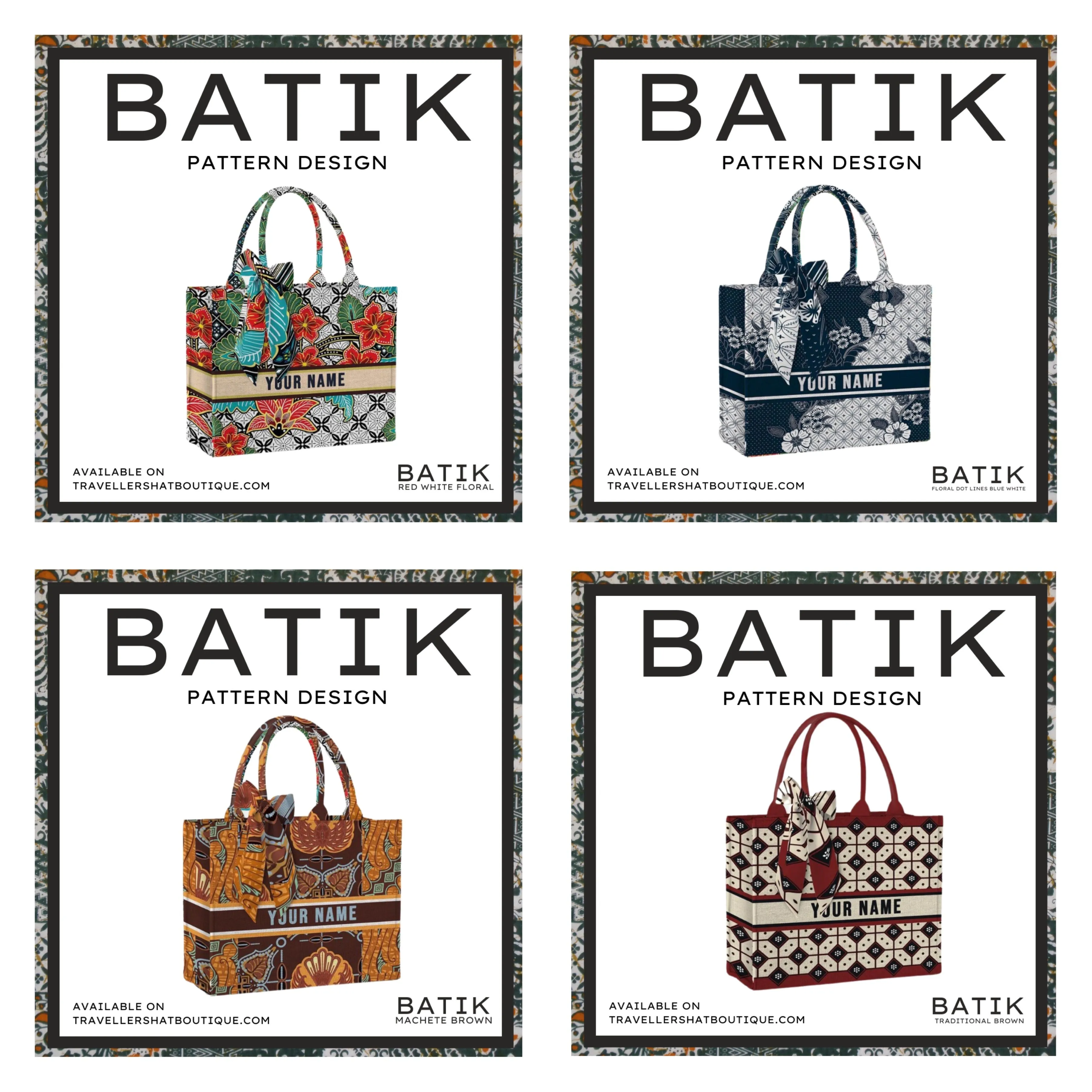 Custom Stripe Canvas Tote Bag