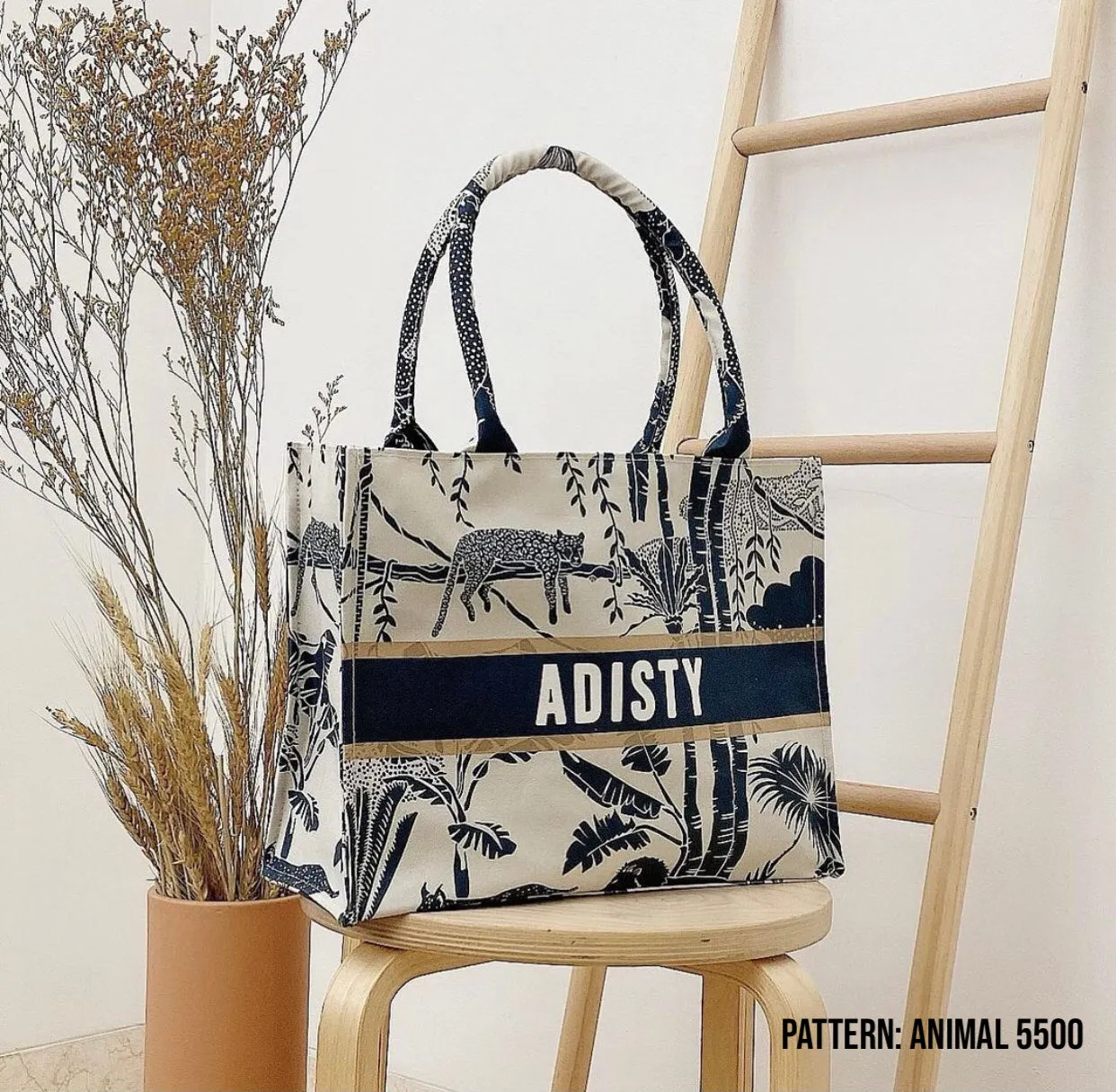 Custom Stripe Canvas Tote Bag