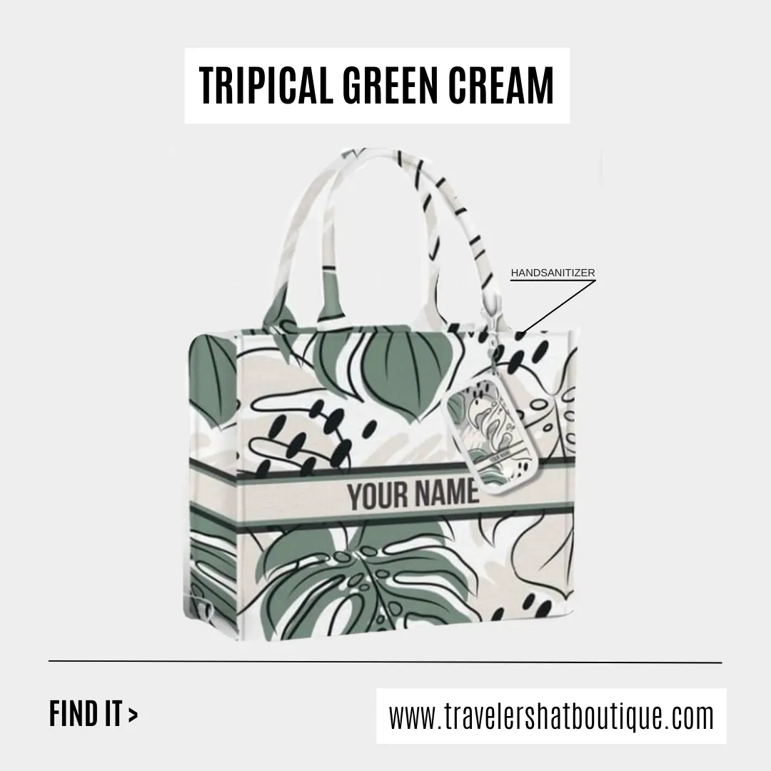 Custom Stripe Canvas Tote Bag
