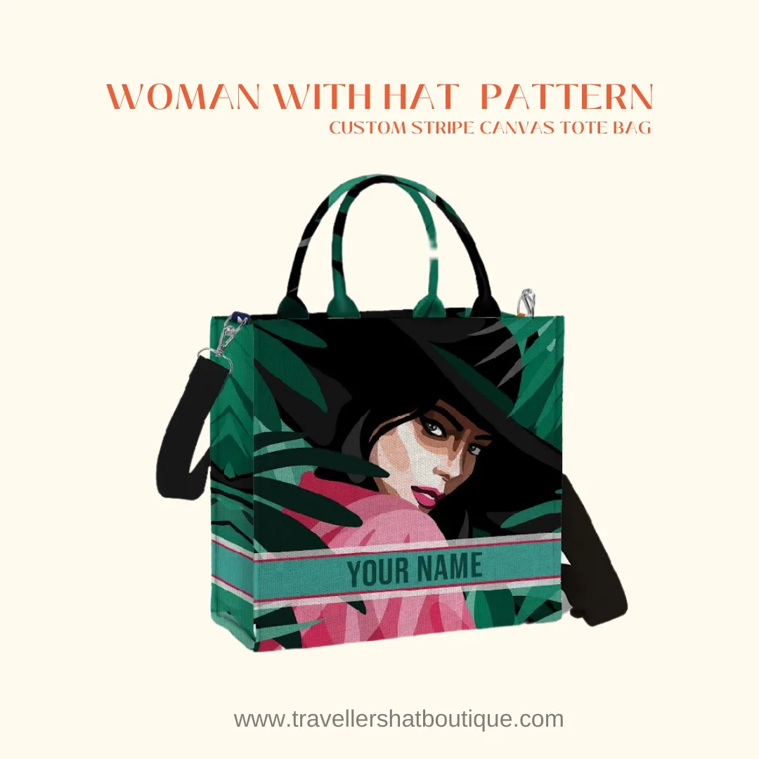 Custom Stripe Canvas Tote Bag