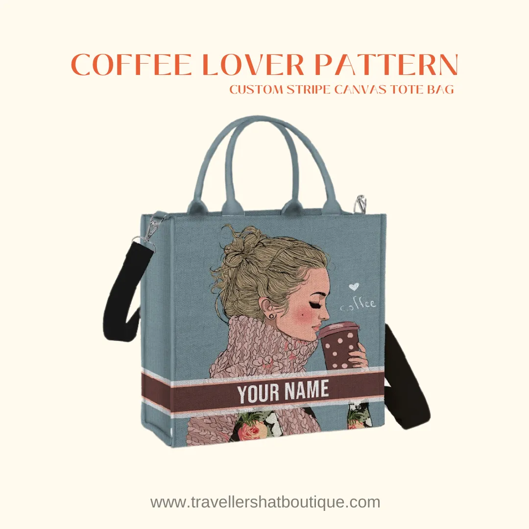 Custom Stripe Canvas Tote Bag