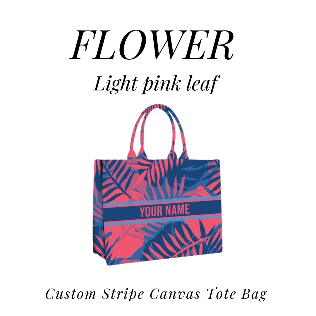 Custom Stripe Canvas Tote Bag