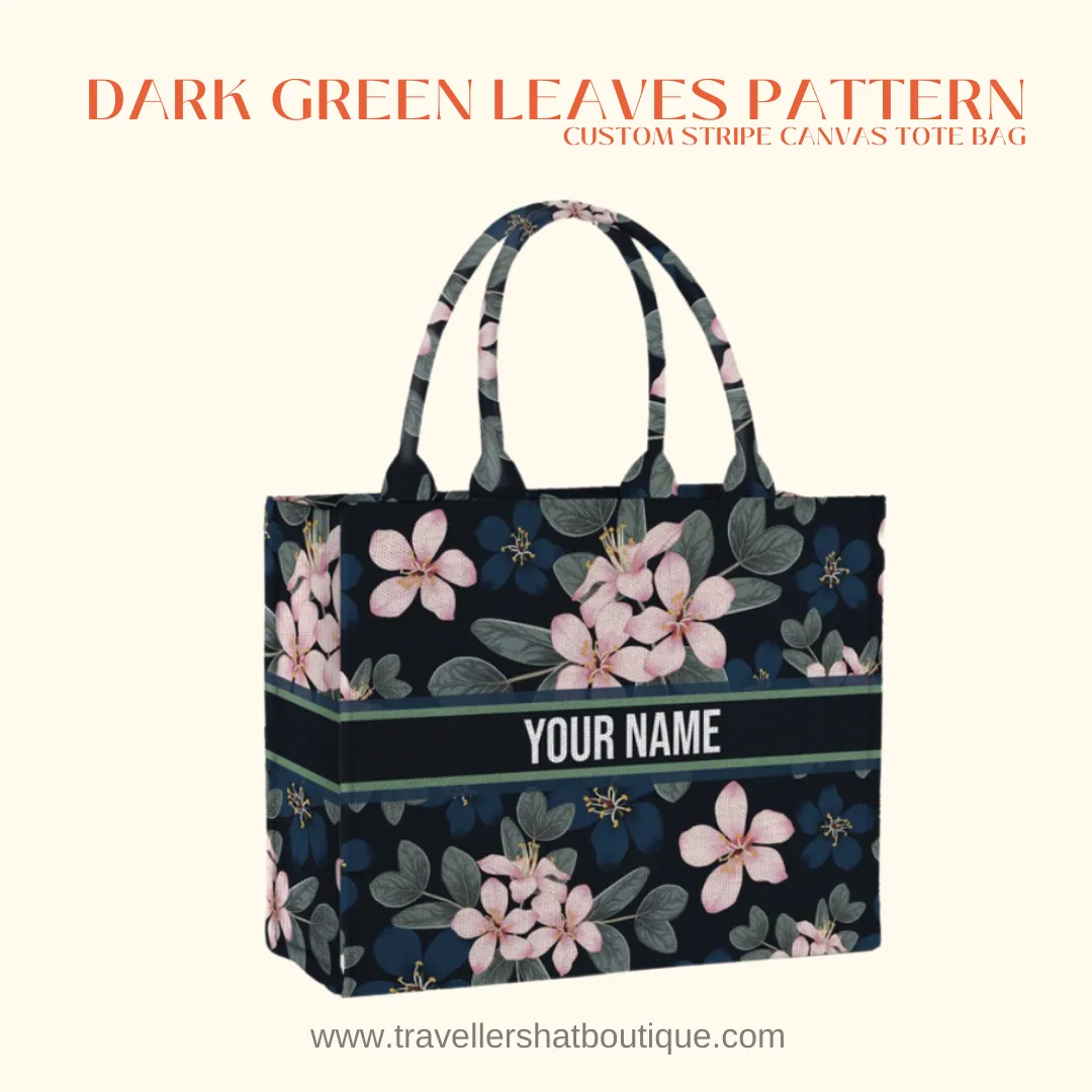 Custom Stripe Canvas Tote Bag