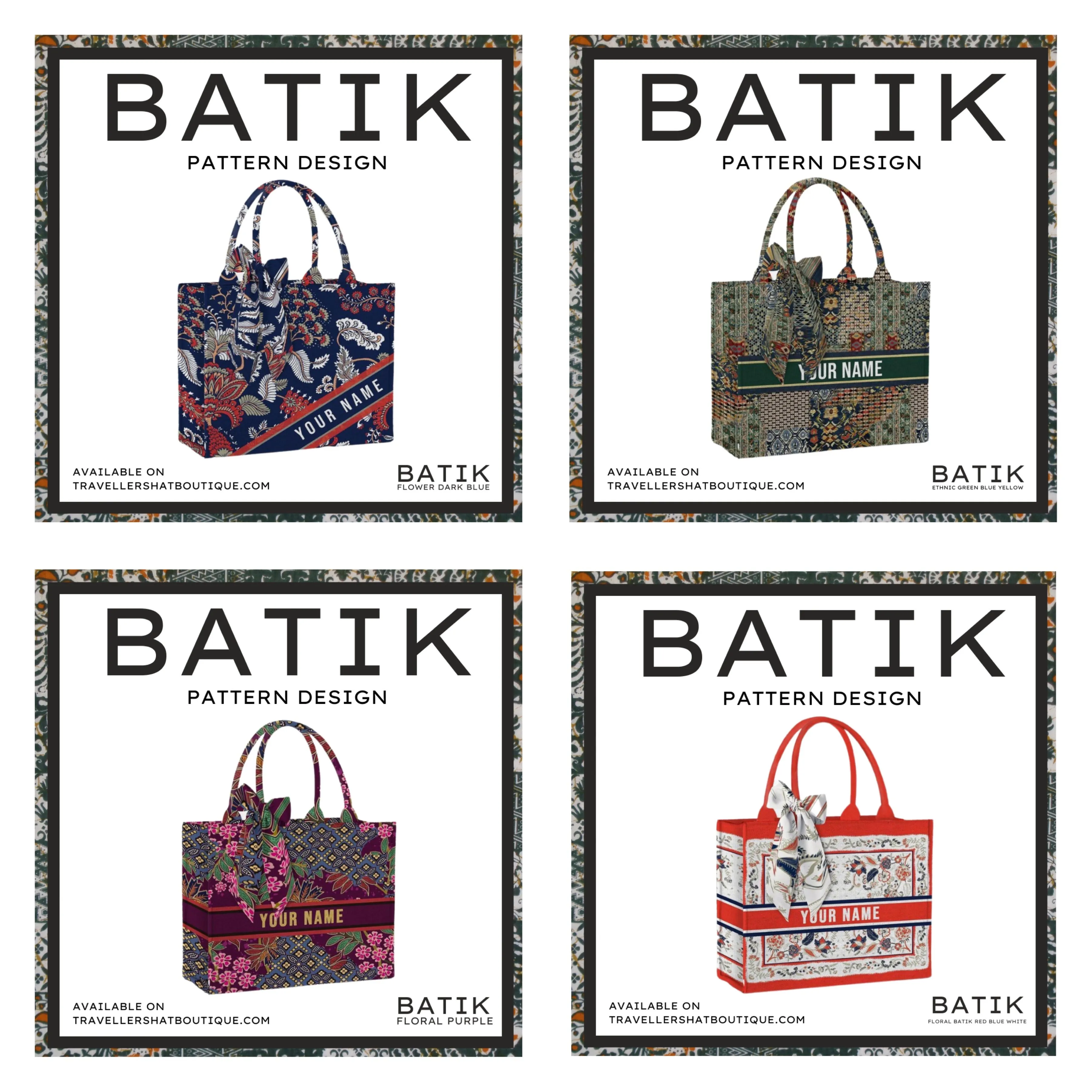 Custom Stripe Canvas Tote Bag