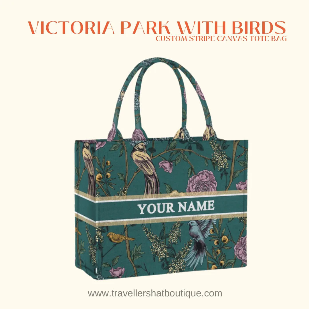 Custom Stripe Canvas Tote Bag