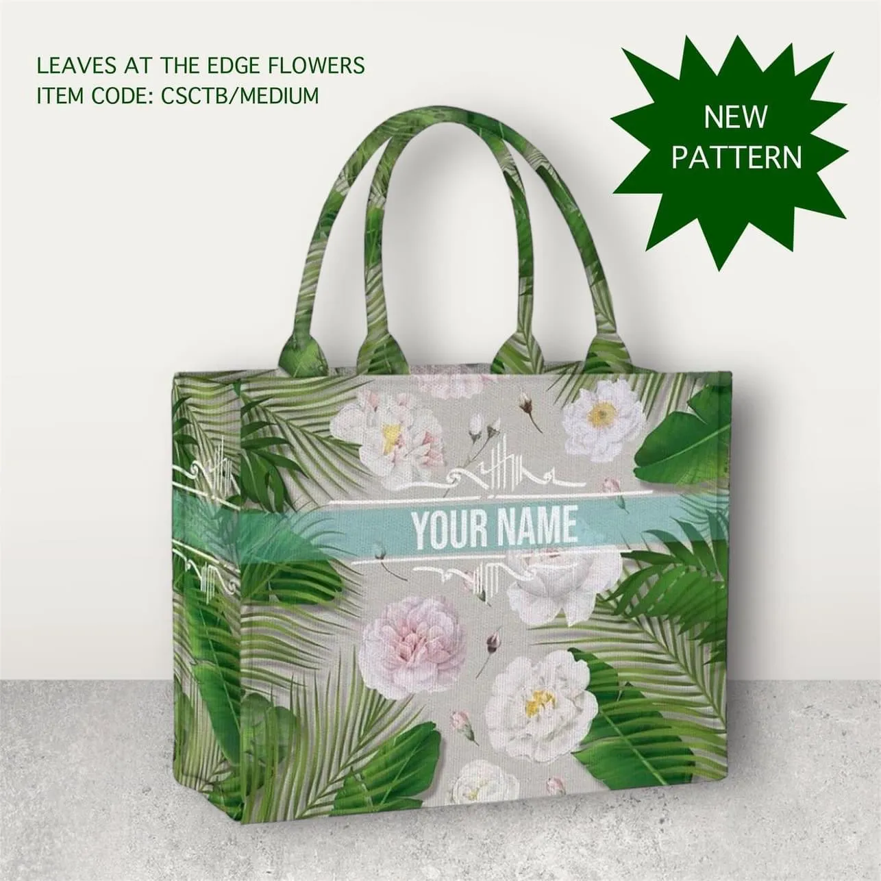 Custom Stripe Canvas Tote Bag