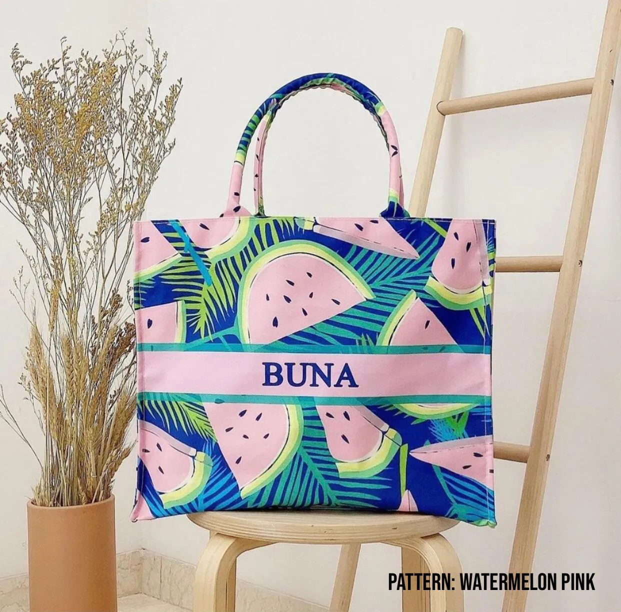 Custom Stripe Canvas Tote Bag