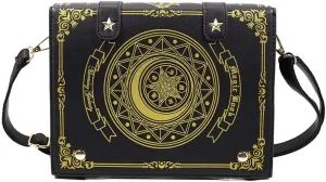 Cute Gothic Book Purse Crossbody for Women Black Kawaii New Lolita Backpack