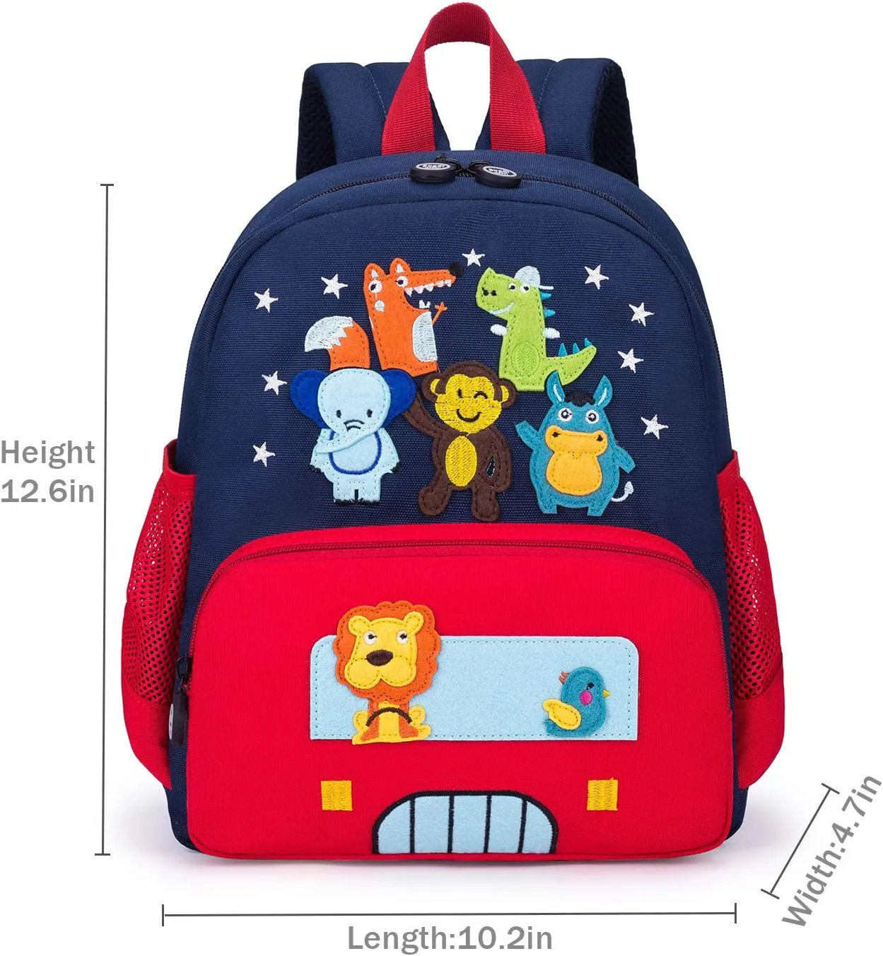 Cute Zoo Little 3d Backpack Kids Backpack for Boys and Girls Toddler Backpack Waterproof Preschool (Red)