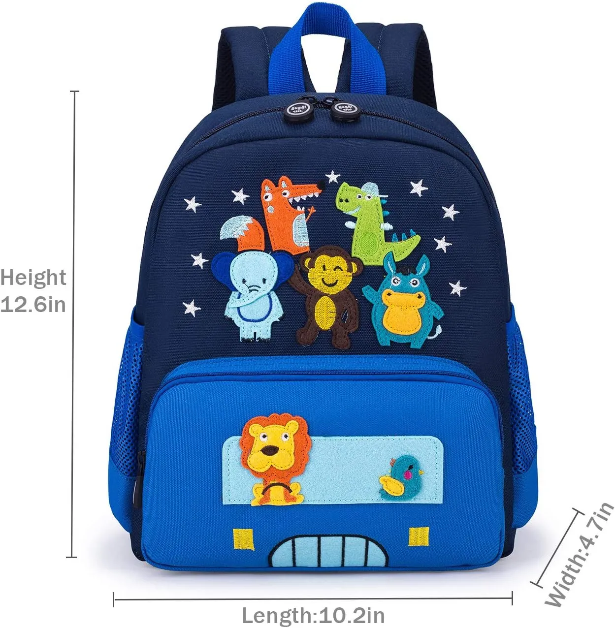 Cute Zoo Little 3d Backpack Kids Backpack for Boys and Girls Toddler Backpack Waterproof Preschool(Blue)