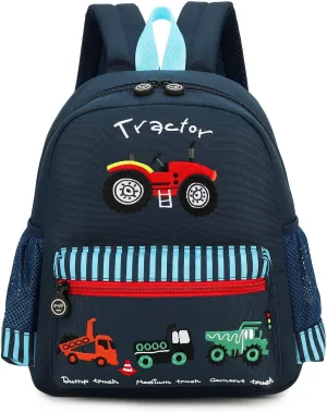 Cute Zoo Little 3d Backpack Kids Backpack for Boys and Girls Toddler Backpack Waterproof Preschool(Deep Blue Car)