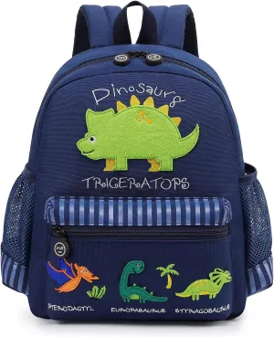 Cute Zoo Little 3d Backpack Kids Backpack for Boys and Girls Toddler Backpack Waterproof Preschool(Deep Blue Dinosaur)