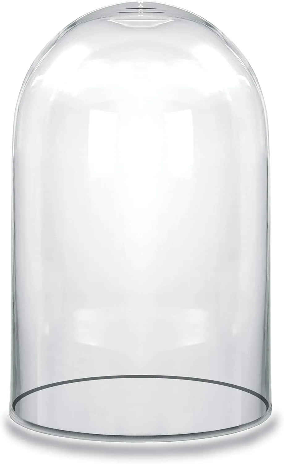 CYS EXCEL Dome Glass Cloche (H:10.5" D:6") | Multiple Size Choices Decorative Showcase Display For Antique Collectibles | Bell Jar Terrarium & Dessert Cover