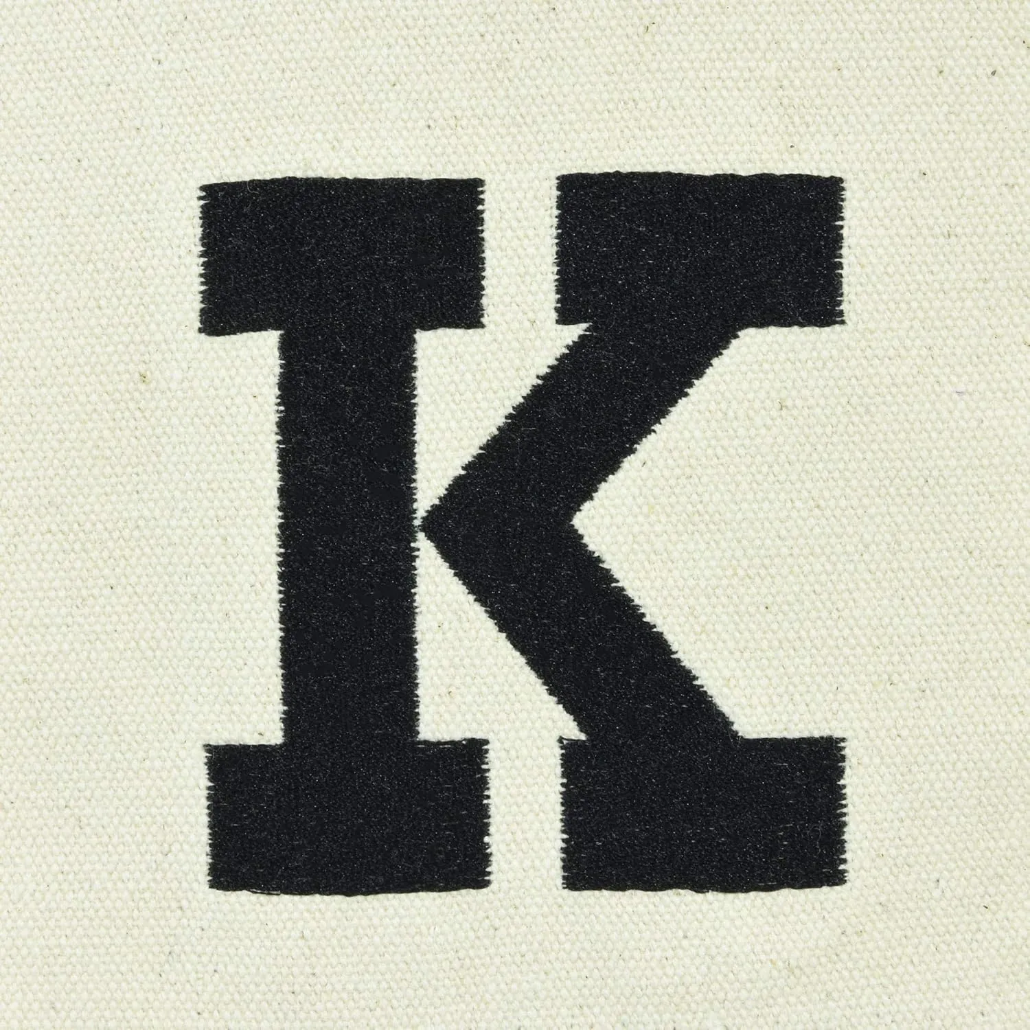 DALIX Initial Tote Bag Personalized Monogram Black Zippered Top Letter - K
