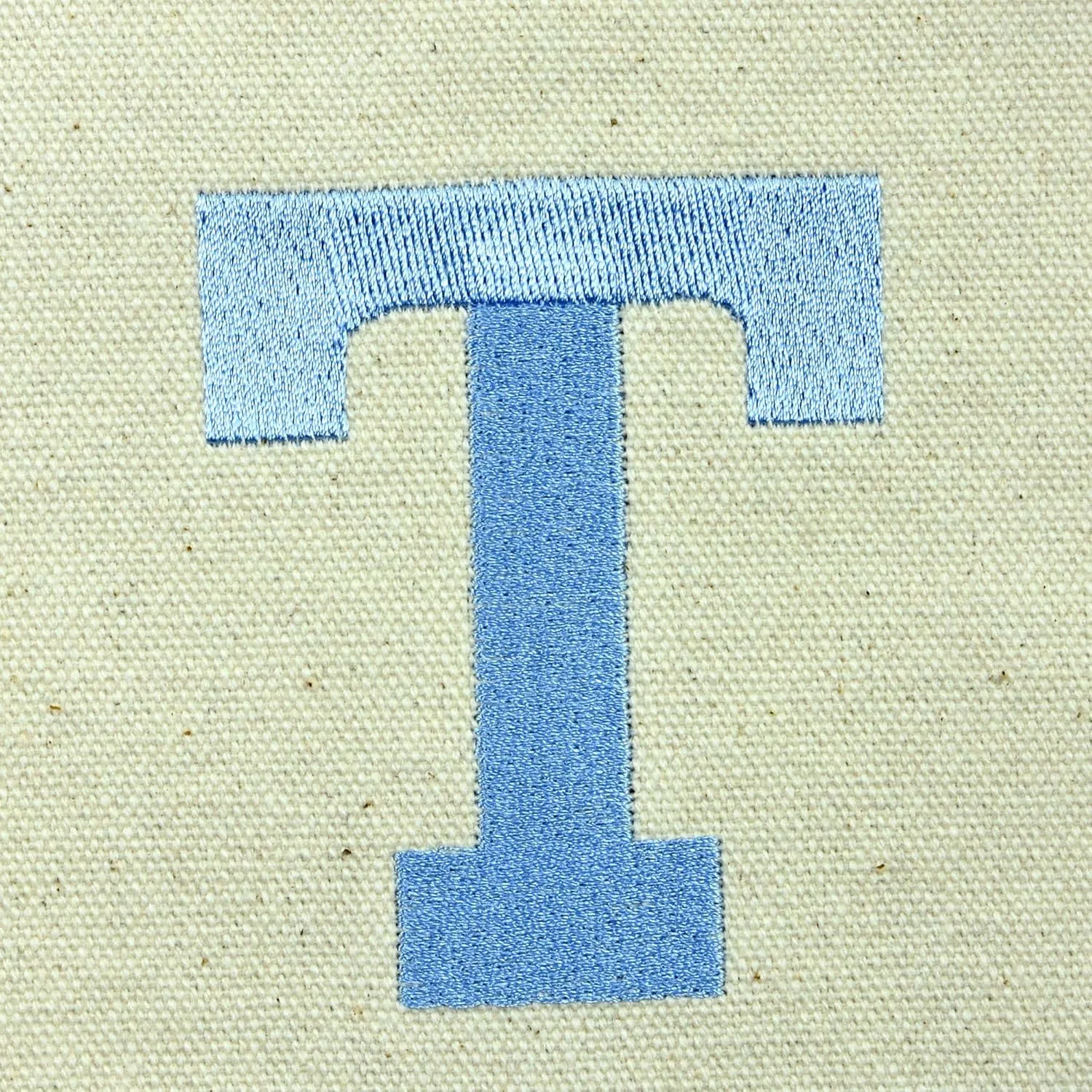 DALIX Initial Tote Bag Personalized Monogram Blue Antique Fish Zippered Top Bold Letter - T