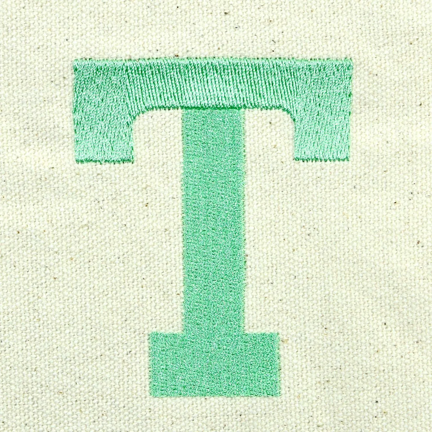 DALIX Initial Tote Bag Personalized Monogram Mint Green Zippered Top Letter - T