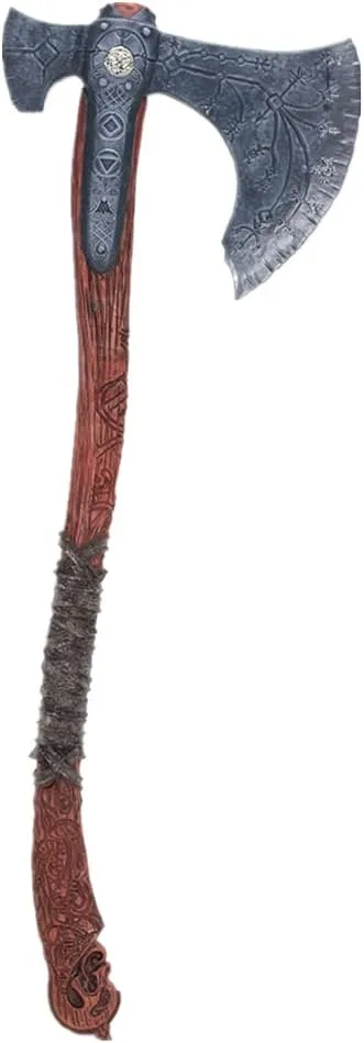 damdos Halloween Cosplay Props for God Axe PU Foam Vioking Axes Cosplay Weapon Birthday Gifts (Axe