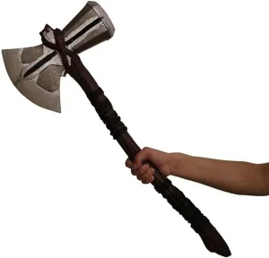 damdos Halloween Prop Cosplay Axe PU Foam Axe, 28" PU Foam Axe Halloween Weapon Hammer Collector Cools Axe Brithdays Gift