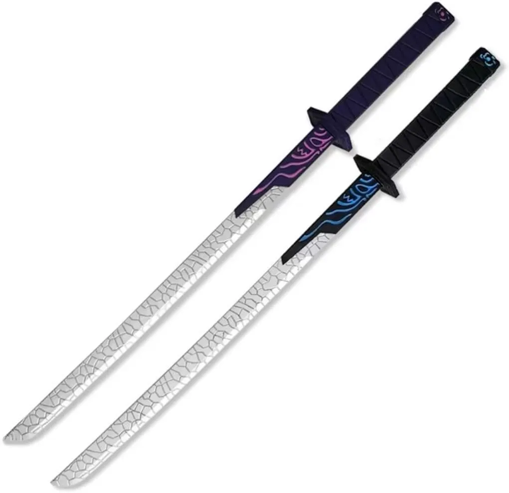 damdos Halloween Prop for Aqi Killer Seven Sword Scissor Cosplay Luminous Swords PU Foam Birthday Gifts for Kamado Birthdays Gifts(2Pcs/Set)