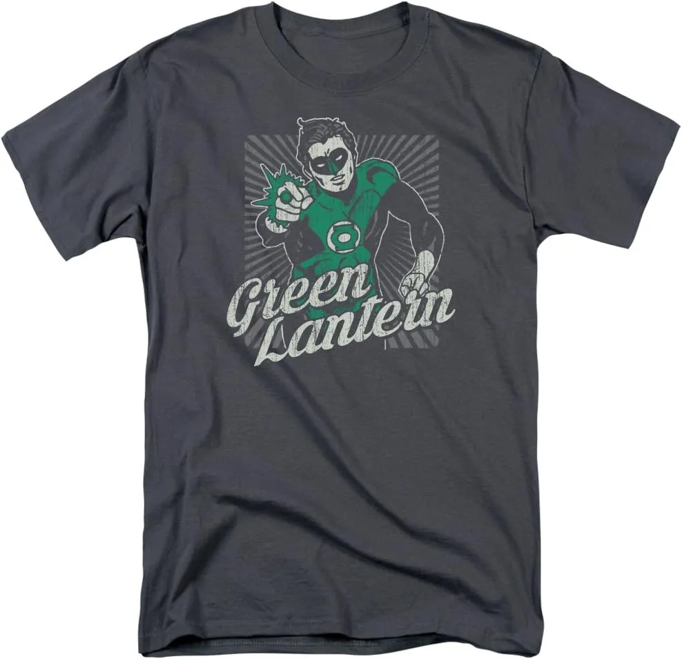DC Comics Men's Big-Tall The Green Lantern Glow Logo T-Shirt