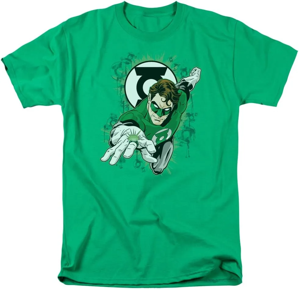DC Comics Men's Big-Tall The Green Lantern Glow Logo T-Shirt