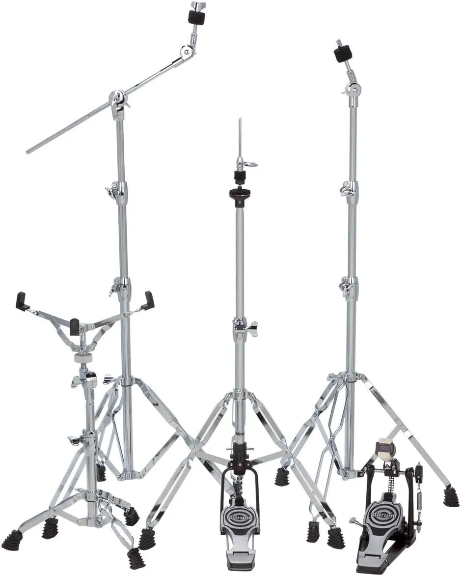 ddrum RXHP Drum Set Cymbal Stands RX Series Hardware Pack, Chrome
