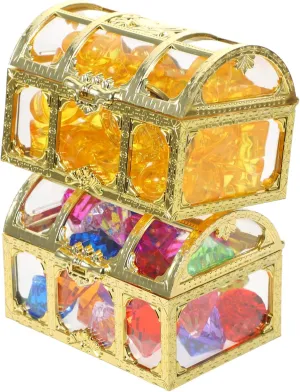 DECHOUS 1Set Diving Gemstone Treasure Pool Gems Pirate Chest for Swimming Parties Treasure Hunts and Pool Games Bulk Bath for Boys
