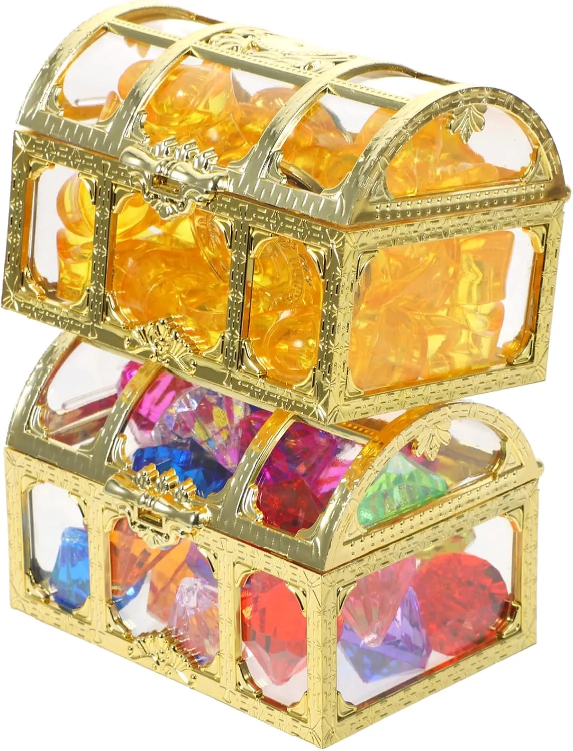 DECHOUS 1Set Diving Gemstone Treasure Pool Gems Pirate Chest for Swimming Parties Treasure Hunts and Pool Games Bulk Bath for Boys