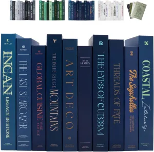 Decorative Books | Blue 10 Book Set with 3 Sizes | Preassembled with Hidden Storage | Perfectly Stackable for Easy Home Staging | Book Decor to Elevate Your Space | Home Decor Made Simple!