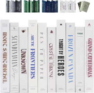 Decorative Books | White 10 Book Set with 3 Sizes | Preassembled with Hidden Storage | Perfectly Stackable for Easy Home Staging | Book Decor to Elevate Your Space | Home Decor Made Simple!