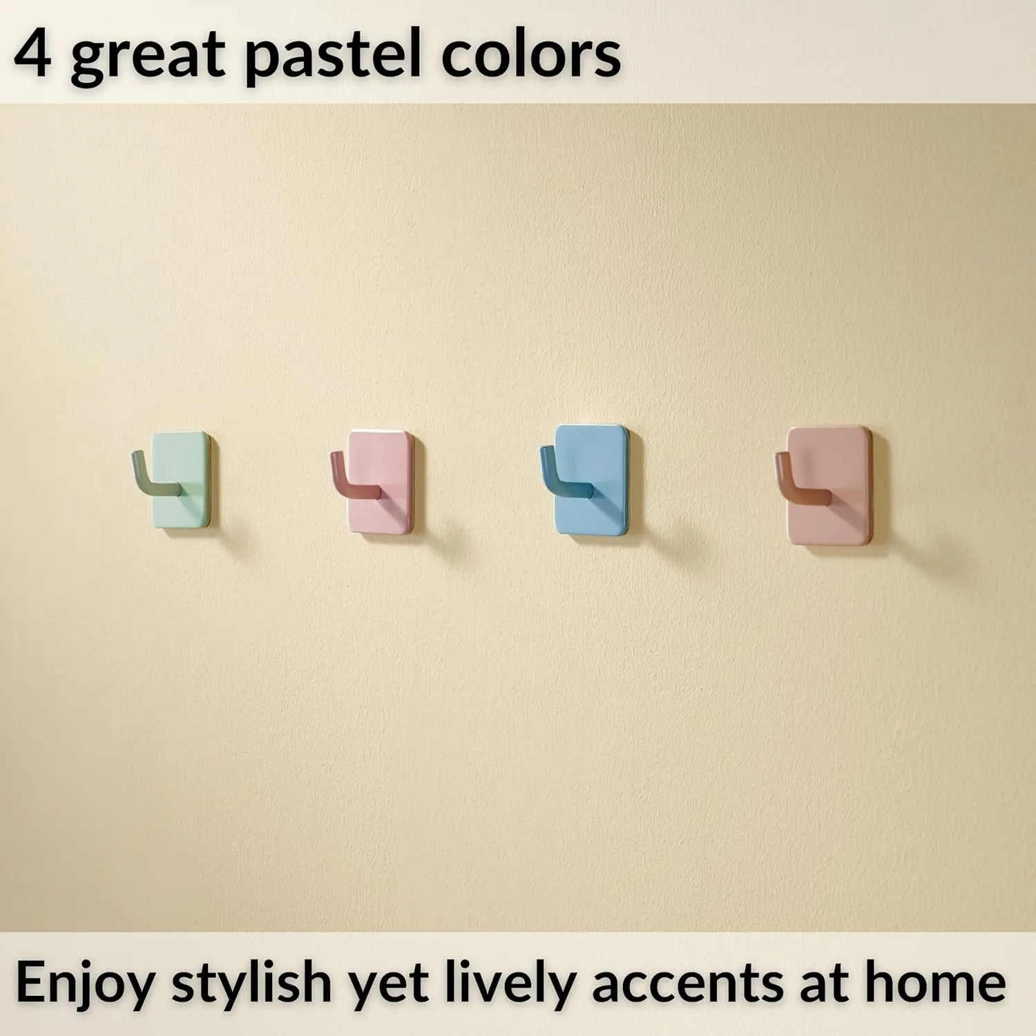 DEKAZIA 8pcs Blue Cute Wall Hooks: Plastic, Stainless Steel, Modern, Kids Room, Bathroom, School, Daycare, Coat, Bag, Towel, Key, Self-Adhesive