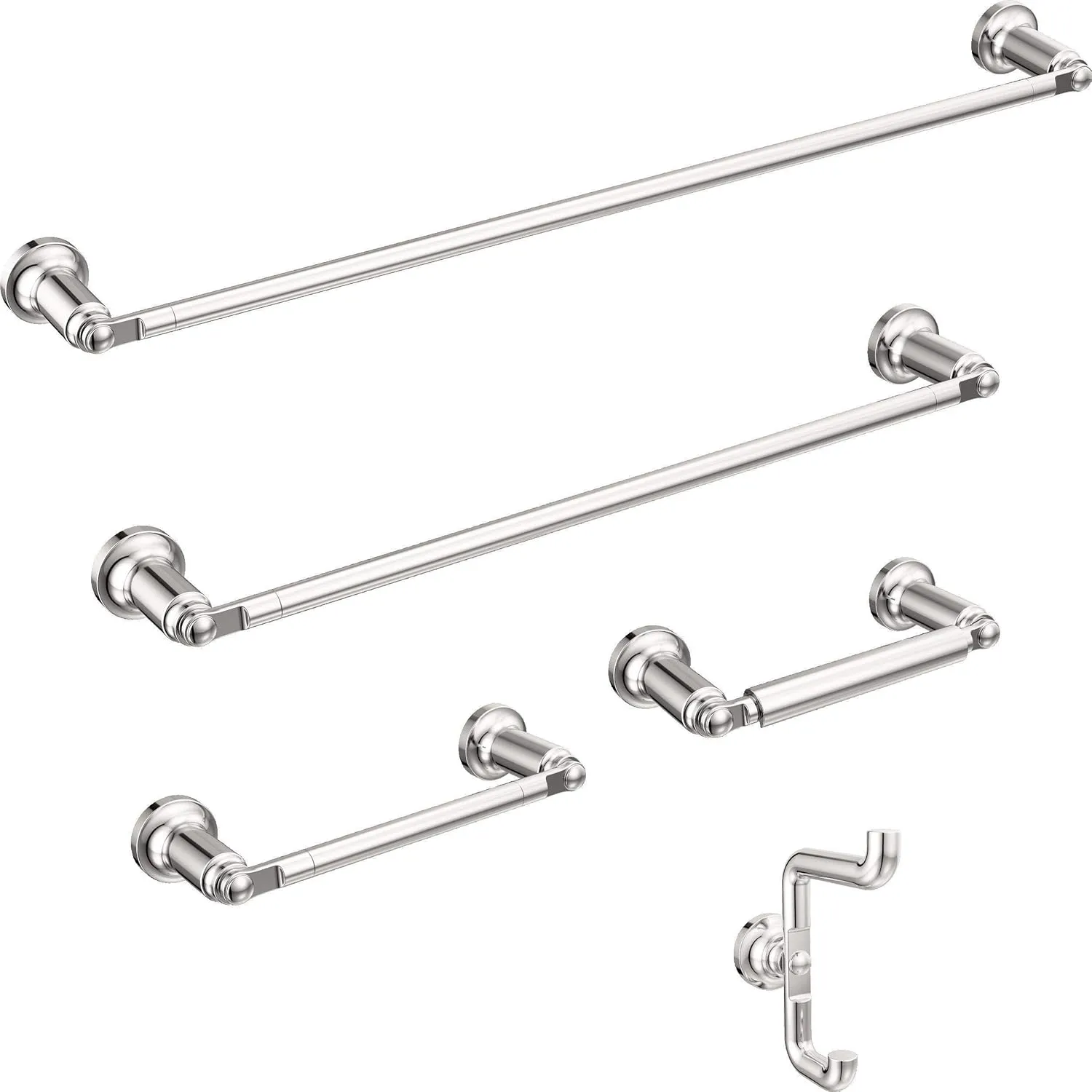 Delta Saylor (1-Pack) Toilet Paper Holder Polished Chrome Tissue Roll Holder for Bathroom Organization and Storage Pivoting Toilet Tissue Holder Wall Bathroom Accessories 73550