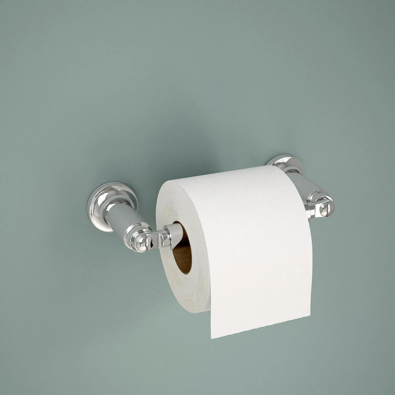 Delta Saylor (1-Pack) Toilet Paper Holder Polished Chrome Tissue Roll Holder for Bathroom Organization and Storage Pivoting Toilet Tissue Holder Wall Bathroom Accessories 73550