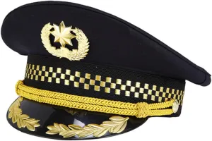 Didiseaon Uniform Aviation Hat Captain Hat Railway Caps Cosplay Supplies Easy Care