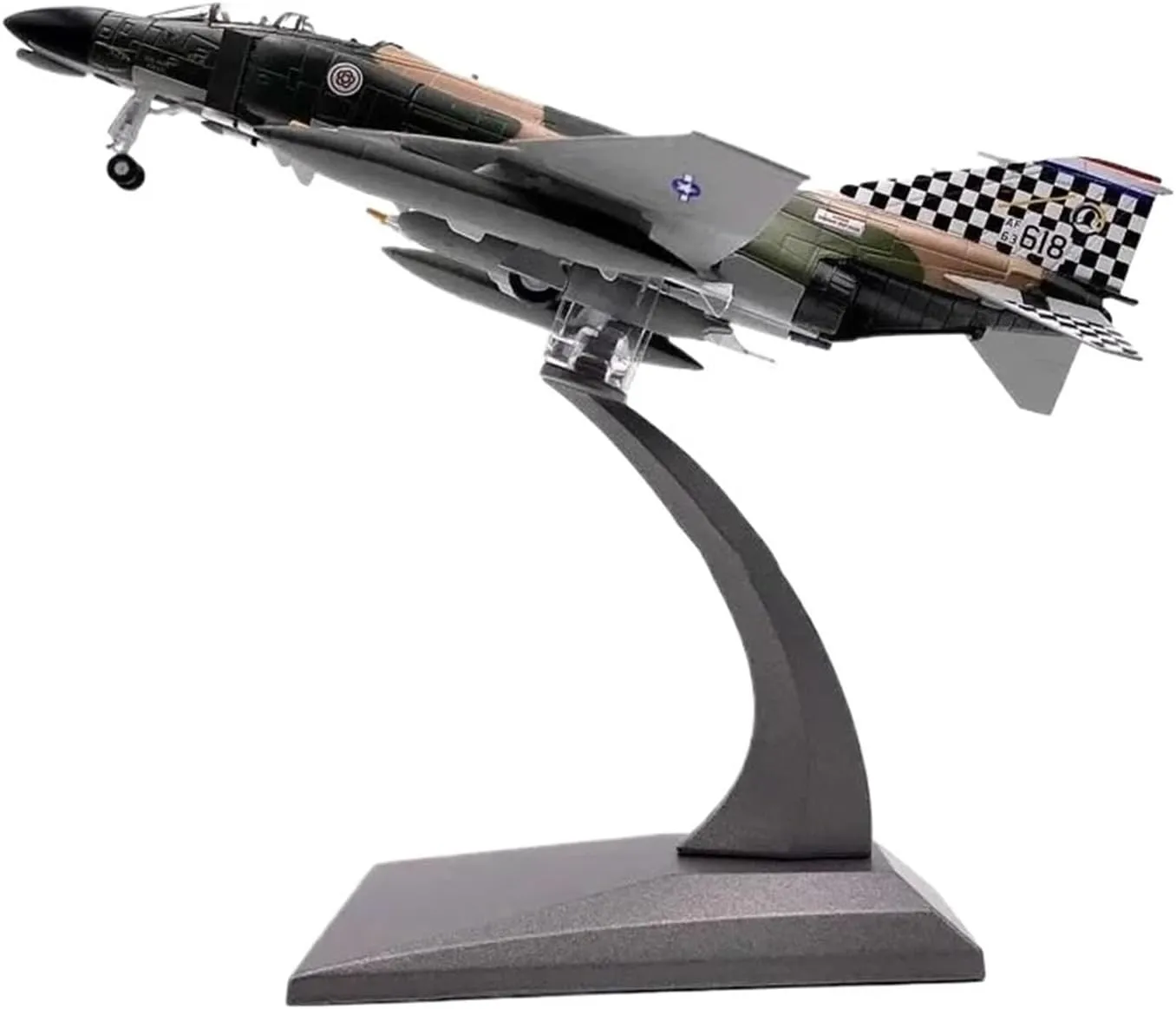 Diecast Plane Model 1:100 for F4 Fighter Jet Airforce Diecast Model Airplane Collection Decorative Display