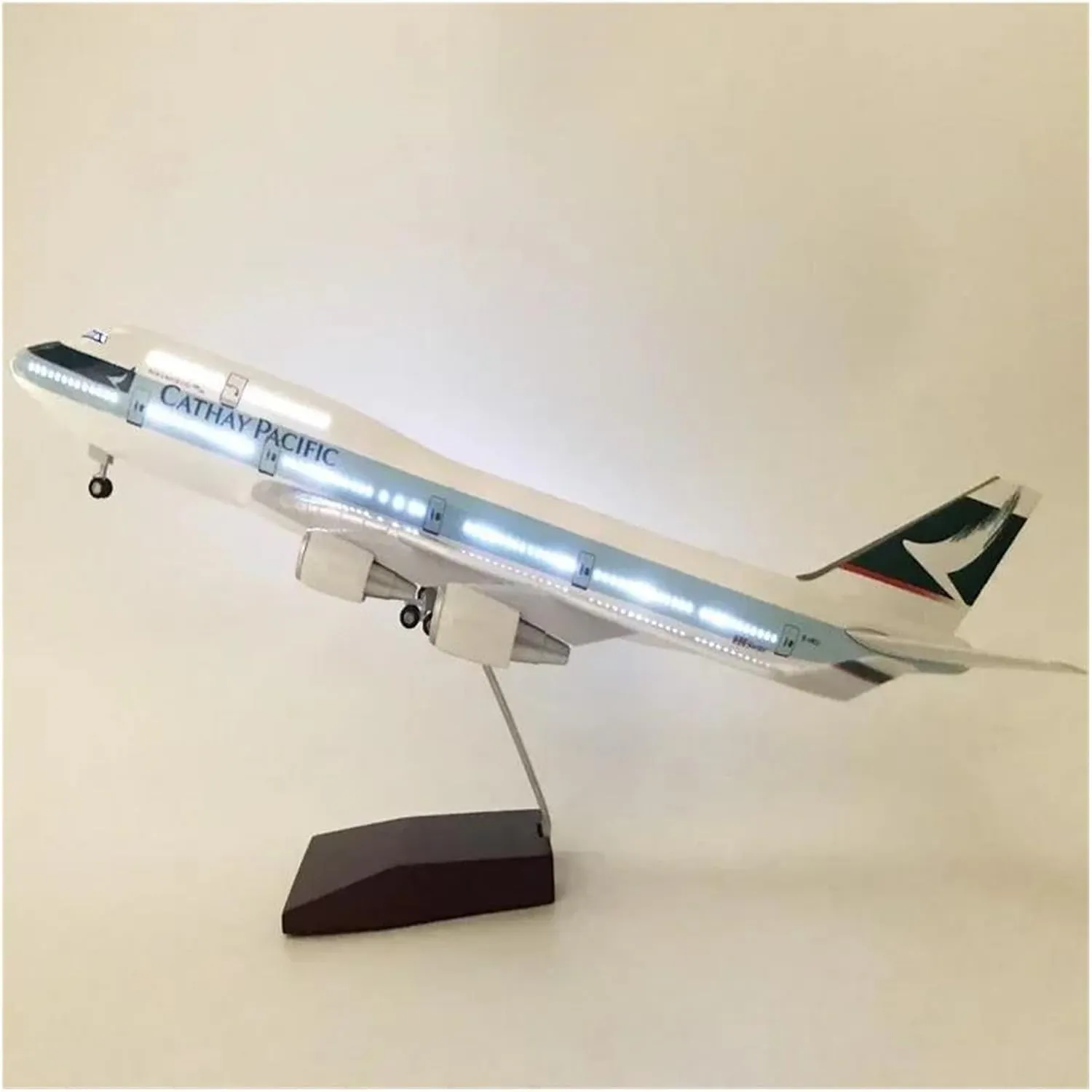 Diecast Plane Model 1：160 Scale for B747 Diecast Resin Plane Model with Light and Wheel Decorative Souvenirs (No Light)