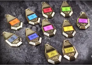Digital Monster Crest Necklace - Crest of Courage Friendship Hope Love Light Metal Pendant Cosplay Prop Collection Gift