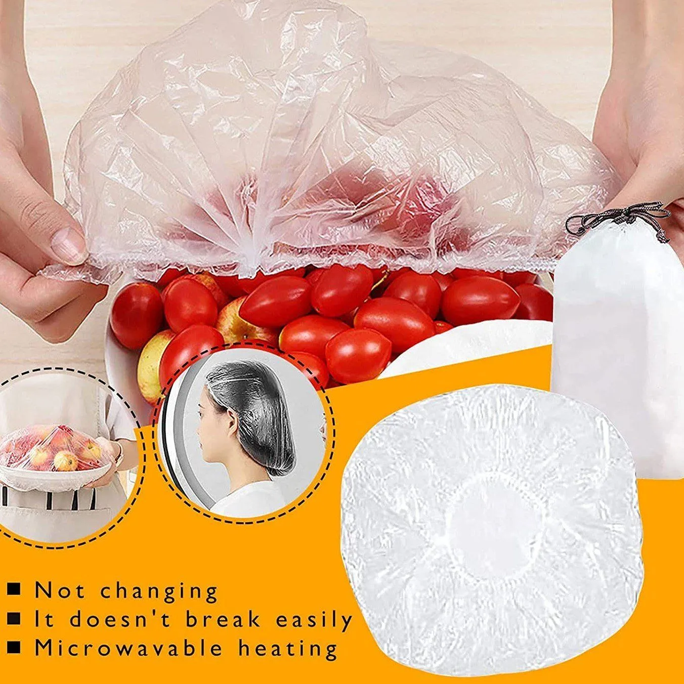 Disposable Food Covers Fresh Keeping Bags (100pcs)