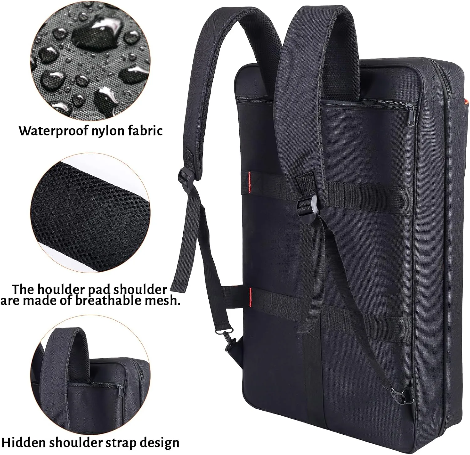 DJ Controller Case for DDJ-FLX4/ 200/400/SR2/REV1 Numark Party Mix 2/Mixtrack Platinum FX With Thick EVA Padding, Adjustable Shoulder Strap,Fits Up to 15.6" Laptops– Perfect for DJ and Music Producers