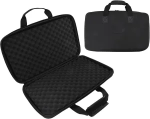 DJ Travel Case for Pioneer DDJ FLX4, Dual Zipper EVA Case with Soft Shock Absorbing Foam Lining and Adjustable Straps, Portable Carrying Bag for DDJ Controllers (50 * 30 * 8cm)