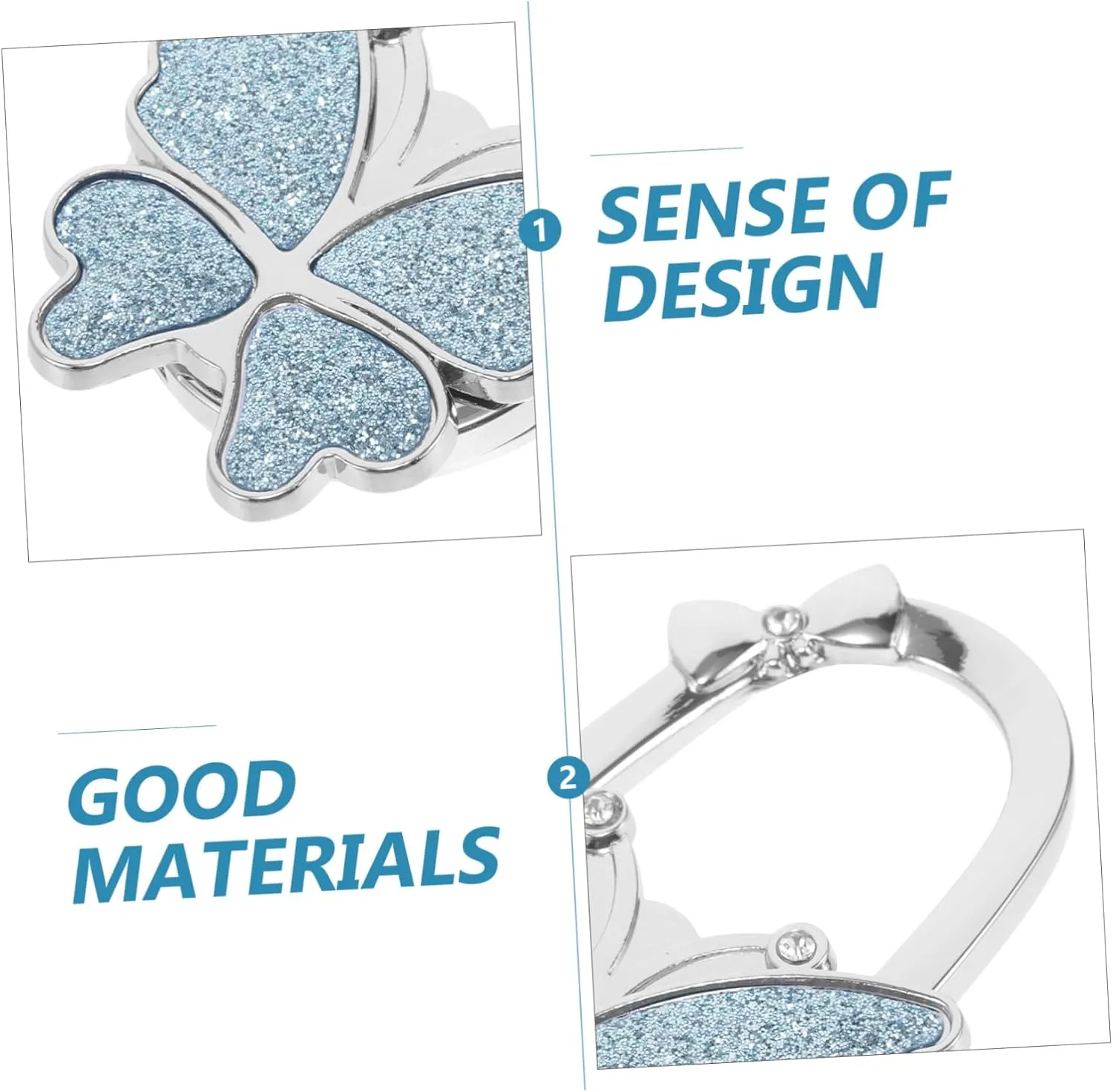DOITOOL 2pcs Butterfly Shape Table Purse Hanger Handbag Holder for Women Bag Hook Folding Design Purse Hook for Home Travel