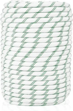Double Braid Arborist Bull Rope | 5/8 in X 200 Ft Tree Climbing Felling Rope | 8820 Lb Capacity Polyester Rigging Hoisting Lines | Bull Rope for Pulling Trees, Outdoor, Climbing, Swing, Sailing