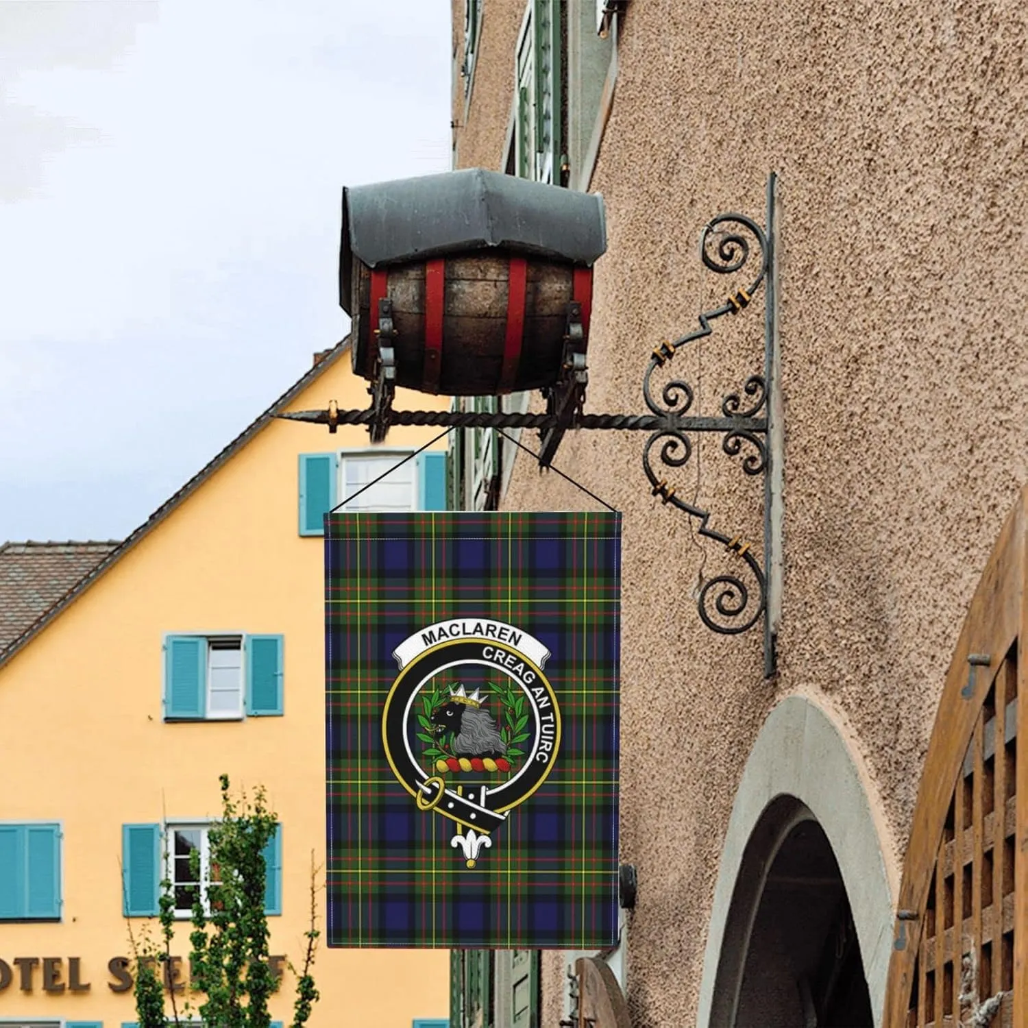 Double-Sided Garden Flag MacLaren Modern Tartan Clan Badge House Flag Wall Hanging Decorative Yard 12x18 Inch