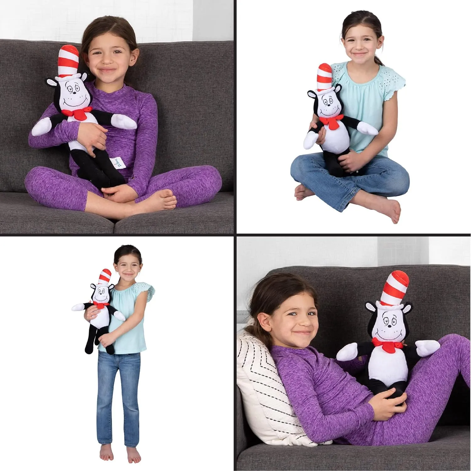 Dr Seuss Cat in The Hat Kids Bedding Super Soft Plush Cuddle Pillow Buddy, One Size, By Franco