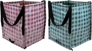 DURASACK Heavy Duty Storage Tote Bag with Zipper Top 22-Gallon Rugged Woven Polypropylene Moving Bag, Reusable Self-Standing Design, Holds up to 500 Pounds, Holiday 2-Pack