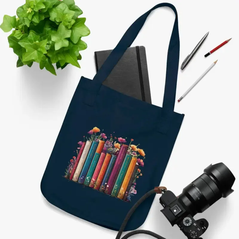 Eco Friendly Tote Bag for Books and Flowers