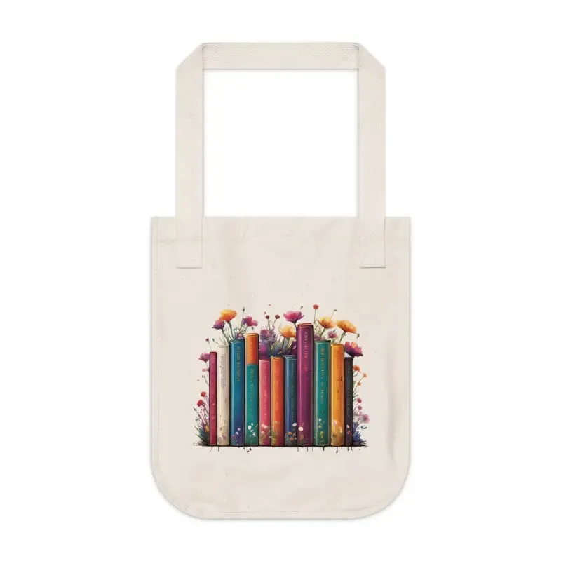 Eco Friendly Tote Bag for Books and Flowers