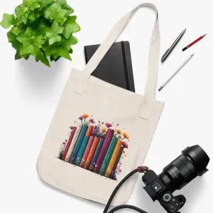 Eco Friendly Tote Bag for Books and Flowers