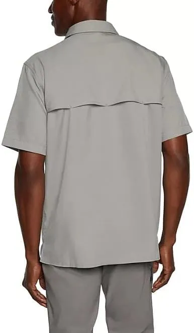 Eddie Bauer Men’s UPF 50 Sun Protection Short Sleeve Relaxed Fit Woven Tech Shirt