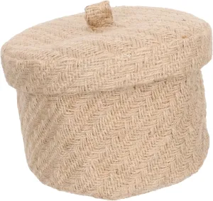 Elegant Wicker Basket Lid Storage Baskets for Home Cosmetics Holder Office Organizer